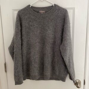 J Crew oversized brushed cashmere crew neck sweater